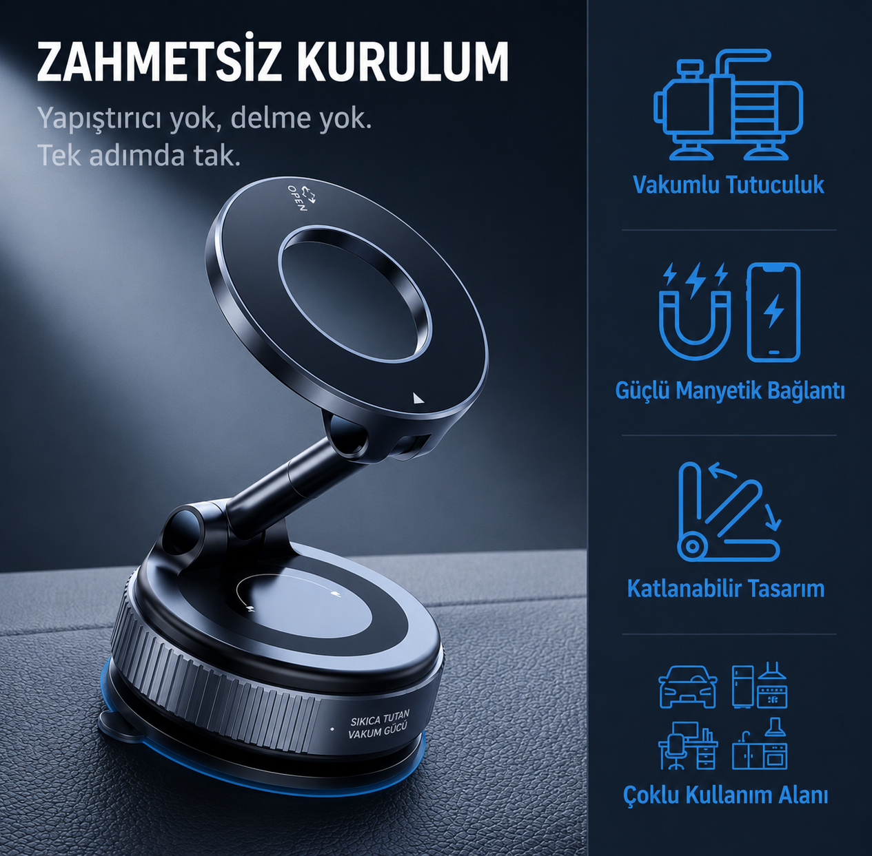 Vioran™ 360° Manyetik Telefon Tutucusu