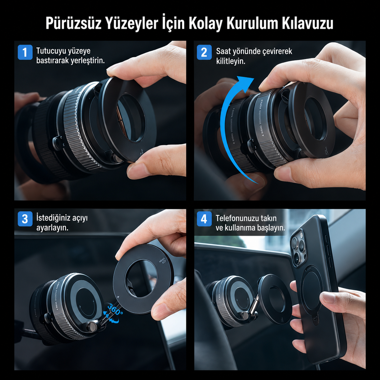 Vioran™ 360° Manyetik Telefon Tutucusu